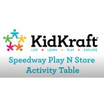 Masuta de joaca in forma de Masina - Speed N Play Kidkraft- Masa din lemn cu piste trasee auto si spatiu de stocare